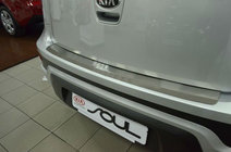 Kia Soul II 2013–2018 Achterbumperbeschermer met opstaande rand Natanika (RVS) foto 1