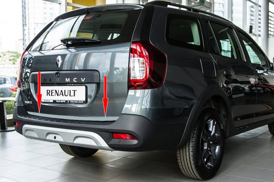 Renault Logan MCV 2013–2022 Kofferbakrand (RVS) Carmos - Turks staal Image