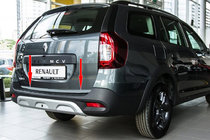Renault Logan MCV 2013–2022 Kofferbakrand (RVS) Carmos - Turks staal foto 1