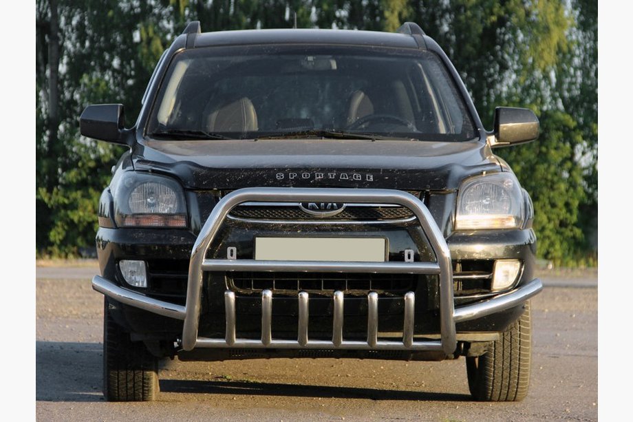 Kia Sportage 2004–2010 Bullbar WT003 Special (RVS) Image