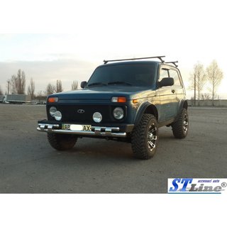Voorste bullbar ST015 (RVS) Lada Niva en Urban 1977– foto 2