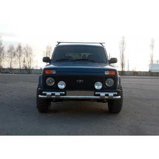 Voorste bullbar ST015 (RVS) Lada Niva en Urban 1977– foto 1