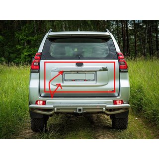 Chromen sierlijst boven kenteken (design 2018) Toyota Land Cruiser Prado 150 2009–2023 foto 1