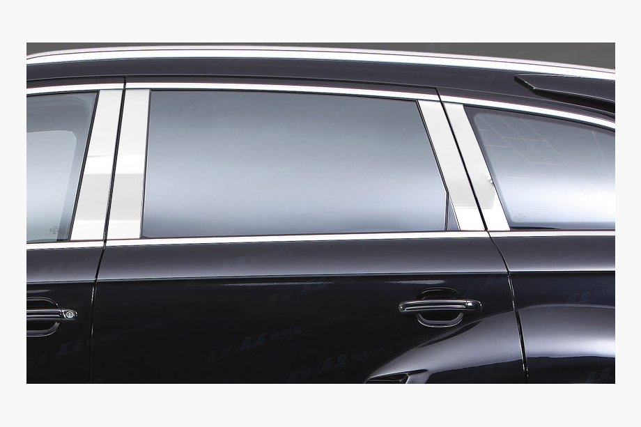 Audi Q7 2005–2015 Sierlijsten voor deurstijlen (RVS) Foto 4