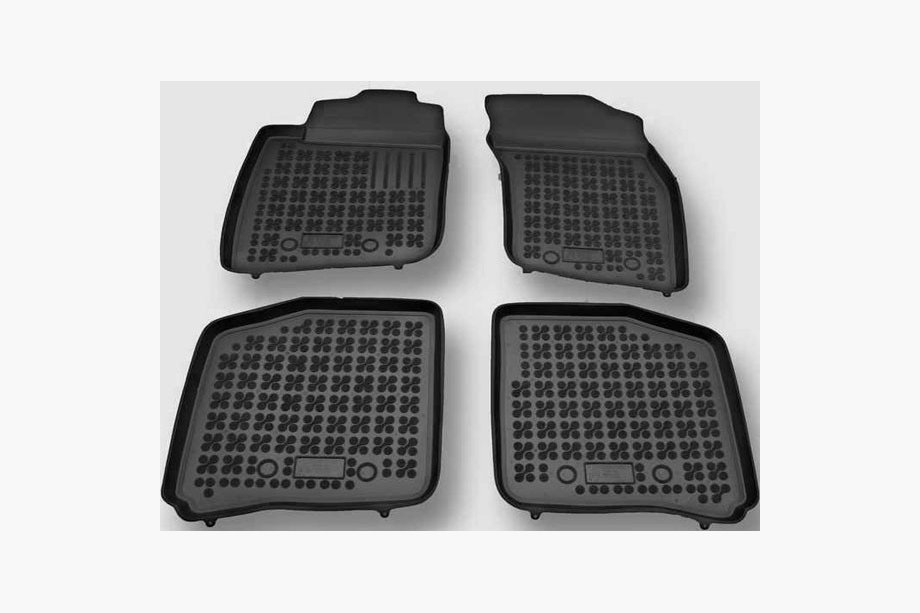 Volkswagen Caddy 2004–2010 Rubberen vloermatten met opstaande rand (set 4 stuks, RezavPlast) Image