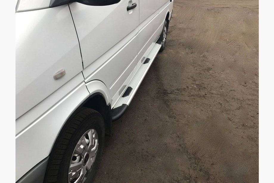 Mercedes Sprinter W901/902/903/904/905 1995–2006 Bosphorus OLD Grey side steps (set van 2, aluminium) Image