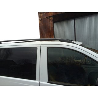 Zwarte dakrails CAN origineel design (metalen voeten) Mercedes Viano 2004–2014 foto 1