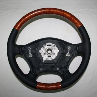 Stuurwiel (leer/hout) foto 1