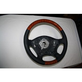 Stuurwiel (leer/hout) foto 2