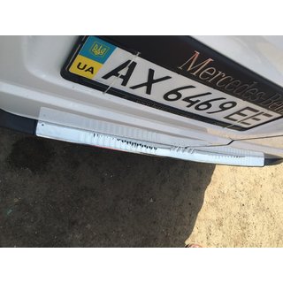 RVS achterbumperbeschermer met omgezette rand (Carmos V1) Mercedes Vito W639 2004–2014 foto 4