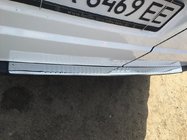 Mercedes Vito W639 2004–2014 RVS achterbumperbeschermer met omgezette rand (Carmos V1) foto 3