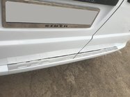 Mercedes Vito W639 2004–2014 Achterbumperbeschermlijst zonder opstaande rand (Carmos, RVS) foto 1