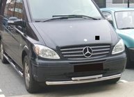 Mercedes Viano 2004–2014 Voorbeschermbeugel ST014 (RVS) 60/42 mm foto 6