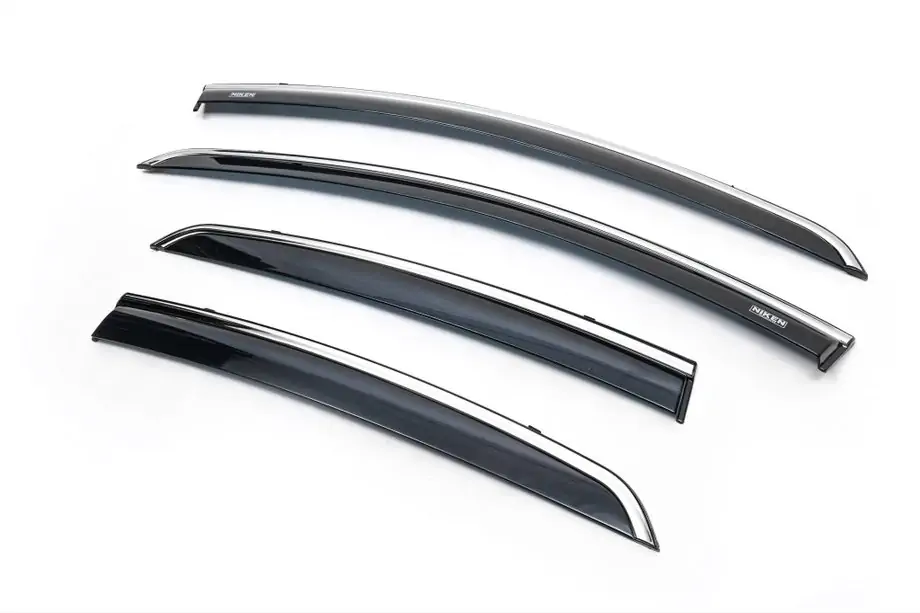 Fiat Linea 2006–2018 Raamwindschermen met chromen sierlijst (set van 4, Niken) Image
