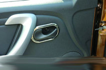 Renault Duster 2008–2017 Carmos afdekplaatjes voor binnenhandgrepen (4 stuks, RVS) foto 4