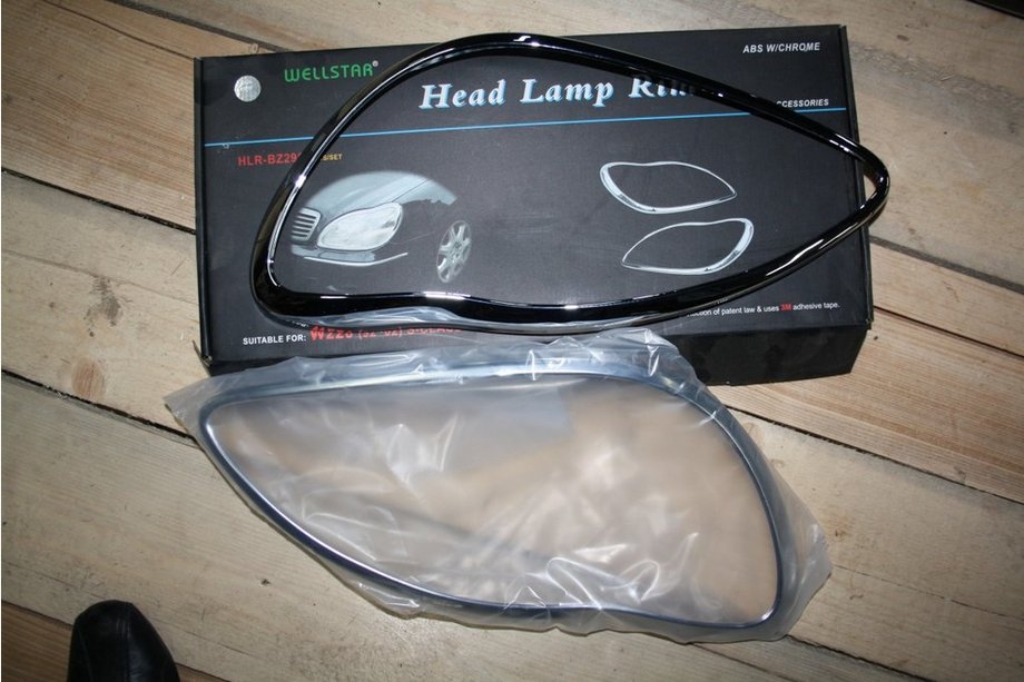 Mercedes S-Class W220 1998–2005 Koplamp sierlijsten (2 st., kunststof) Foto 1