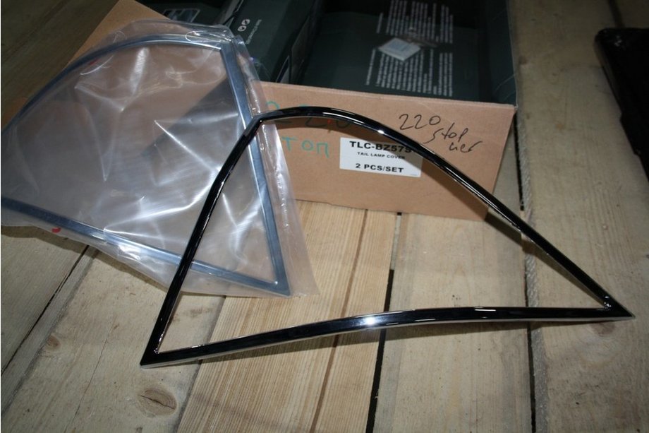 Mercedes S-Class W220 1998–2005 Achterlichtcover (set 2 st., kunststof) Foto 1