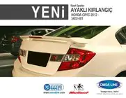 Honda Civic Sedan IX 2011–2016 Spoiler Isikli (spuitklaar) foto 2