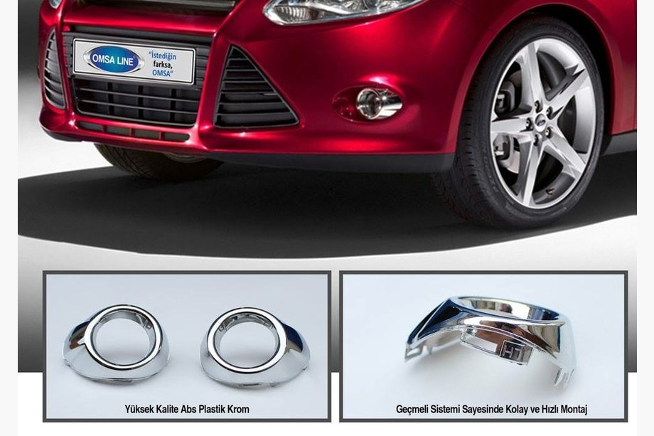 Ford Focus III 2011–2017 Chroom mistlampomlijstingen (2 stuks, kunststof) Image