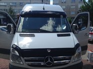 Mercedes Sprinter W906 2006–2018 Zonneklep voor voorruit op frame V1 (hoogglans zwart, 5 mm) foto 4