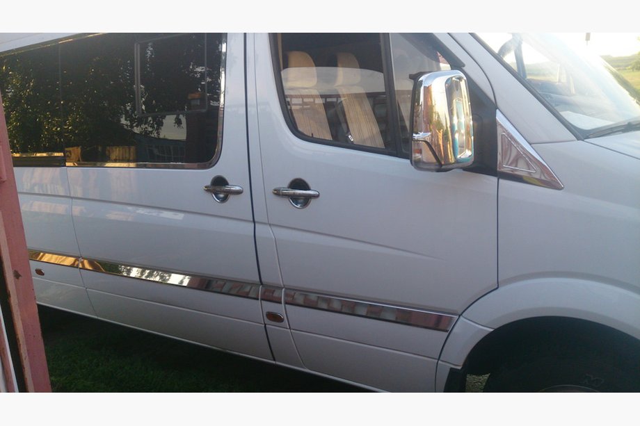 Volkswagen Crafter 2006–2016 RVS deursierlijsten ExtraLong. OmsaLine - Italiaans roestvrij staal Foto 4