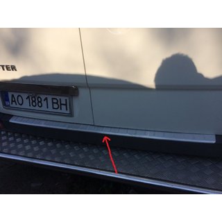 Achterbumperbeschermplaat mat (Omsa, RVS) foto 2