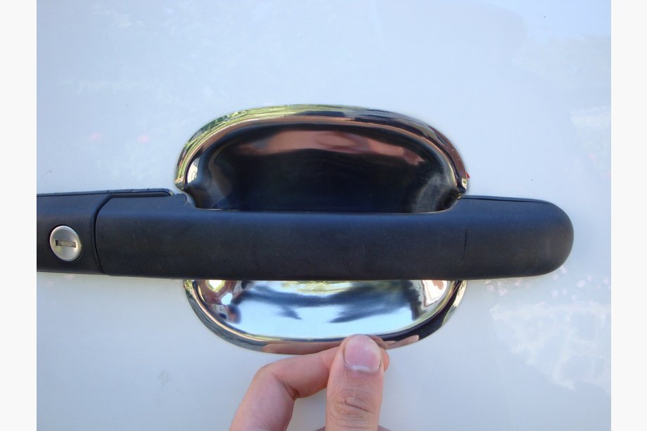 Mercedes Vito W638 1996–2003 RVS deurgreepkom afdekkappen 3 stuks Foto 6