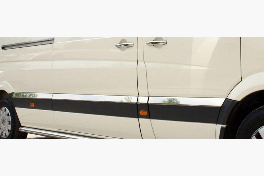 Volkswagen Crafter 2006–2016 RVS deursierlijsten ExtraLong. OmsaLine - Italiaans roestvrij staal Foto 2