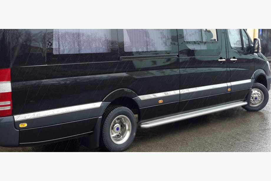 Volkswagen Crafter 2006–2016 RVS deursierlijsten ExtraLong. OmsaLine - Italiaans roestvrij staal Foto 3