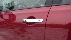 Nissan Navara 2006–2015 Deurgreepcovers (set 4-delig, RVS) Met chip, OmsaLine - Italiaans roestvrij staal foto 1