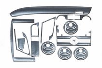 Chevrolet Aveo T250 2005–2011 Dashboardpanelen (grote set) Aluminium foto 1