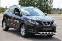 Nissan Qashqai 2007–2010 Voorbeschermbeugel ST015 (RVS) foto 3