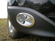 Nissan Qashqai 2007–2010 Chromen sierlijsten voor mistlampen met uitsparing (2 stuks, kunststof) foto 1