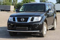 Nissan Pathfinder R51 2005–2014 RVS frontbescherming ST008-1 foto 1