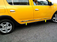 Dacia Sandero 2013–2020 Deurstrip (set van 4, RVS) foto 1
