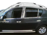 Dacia Sandero 2007–2013 Buitenste raamlijstomlijsting RVS (set 4 stuks) foto 4