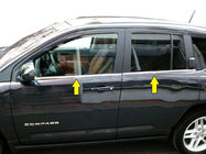 Jeep Compass 2006–2016 Onderste raamomlijsting (RVS) foto 1