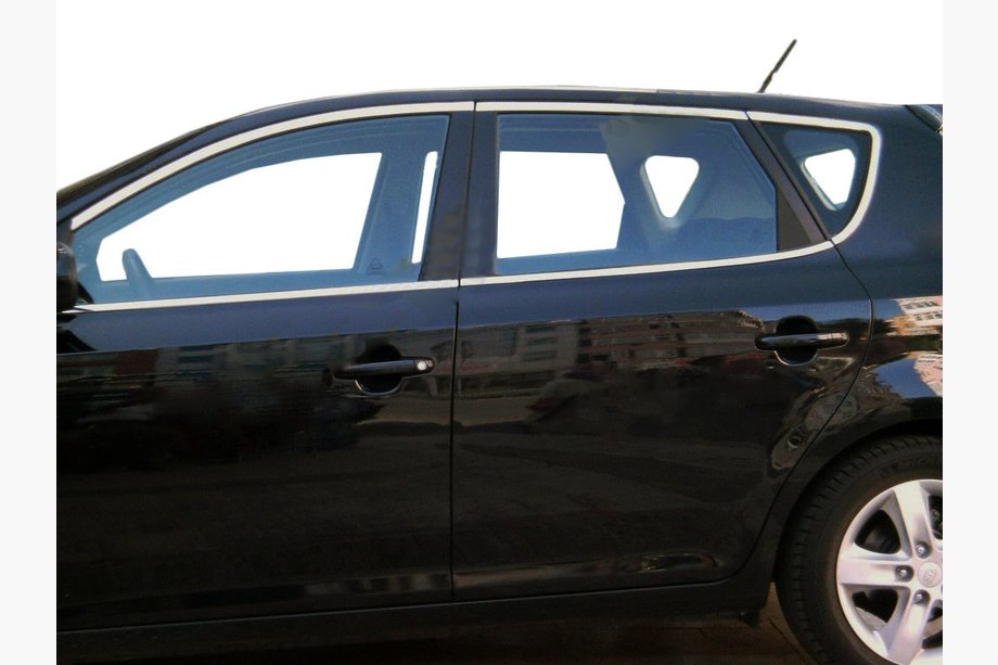 Kia Ceed 2007–2012 Complete raamomlijsting (RVS) Image