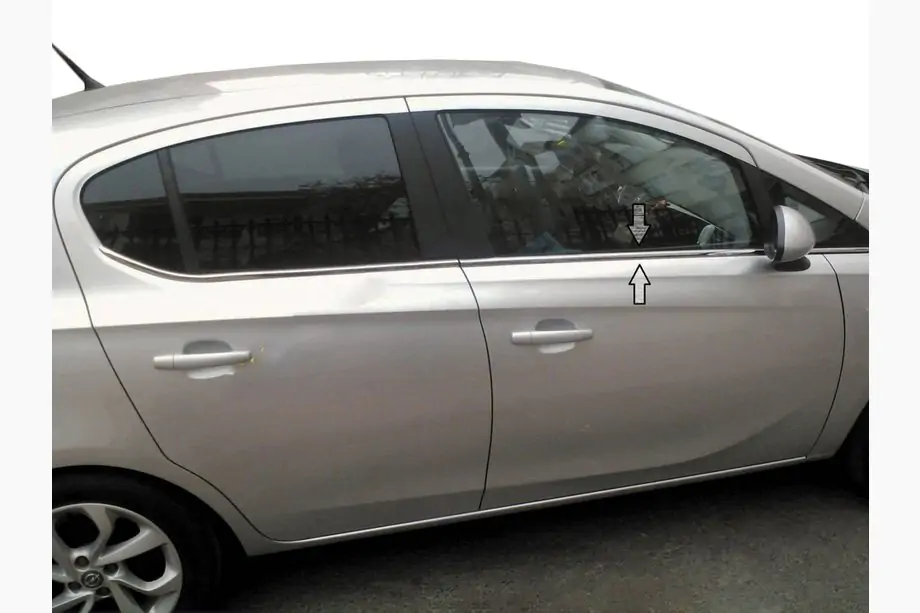Opel Corsa E 2015–2019 RVS raamomlijsting set (6 stuks) Image