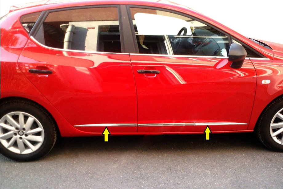 Seat Ibiza 2010–2017 Carmos deurlijst (4 stuks, RVS) Image