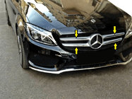 Mercedes C-klasse W205 2014–2021 Grillelijst (RVS) foto 2