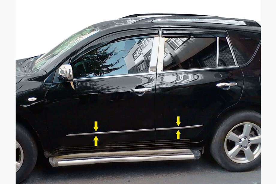 Toyota Rav 4 2006–2013 Deurstrips (RVS) Image