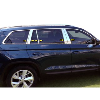 Deurstijllijsten (RVS) Skoda Kodiaq 2016–2023 foto 1