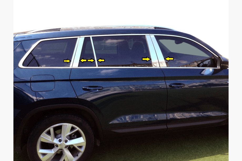 Skoda Kodiaq 2016–2023 Deurstijllijsten (RVS) Image