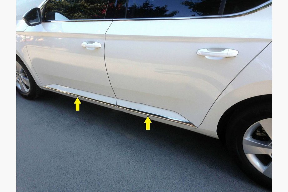 Skoda Superb 2015–2024 Deurstrip (RVS) Image