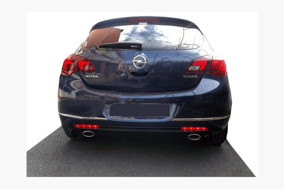 Opel Astra J 2009–2015 RVS achterbumperrandbeschermer Image