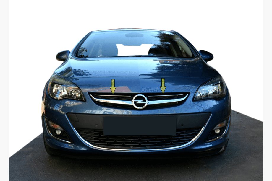 Opel Astra J 2009–2015 RVS sierlijsten voor de voorgrille 2012-2015 Image