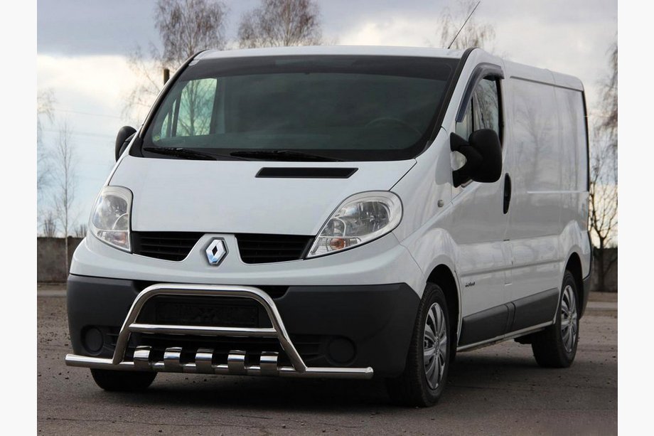 Renault Trafic 2001–2015 Bullbar met koplampbeschermers WT003-15 (RVS) Image