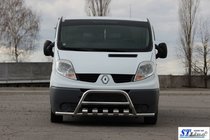 Renault Trafic 2001–2015 Bullbar met koplampbeschermers WT003-15 (RVS) foto 2