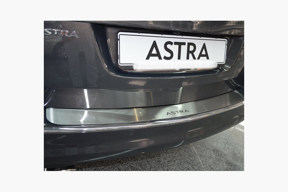 Opel Astra J 2009–2015 Achterbumperbeschermer Natanika (RVS) Image